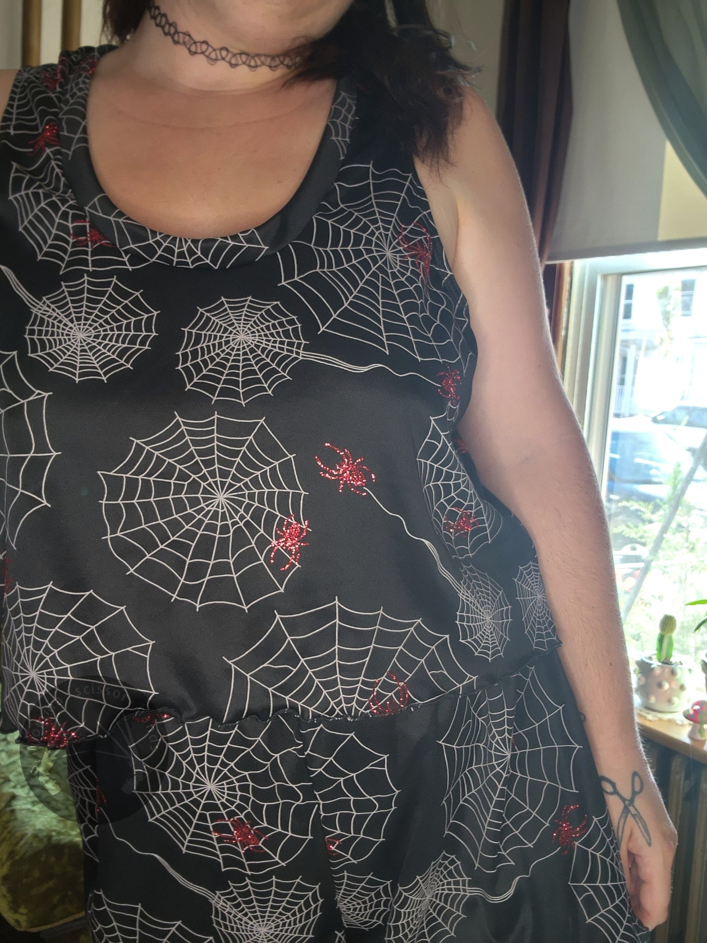 Adult Digital Sewing PDF Pattern - Sweet Sleep Set - Shorts and Tank top Pajamas