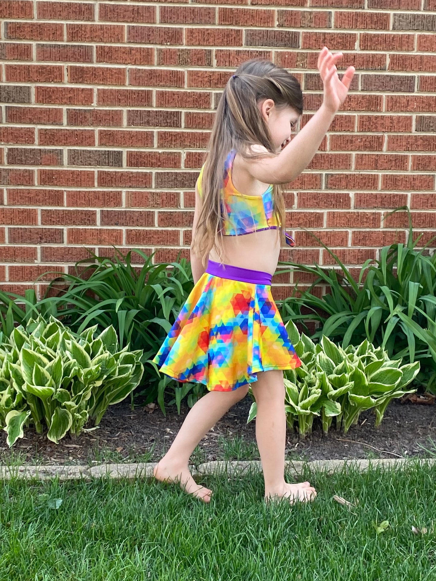 Kids Sporty Skorty Skirt, Shorts to full length yoga pants - Digital PDF Sewing Pattern - Size Preemie to 20 youth