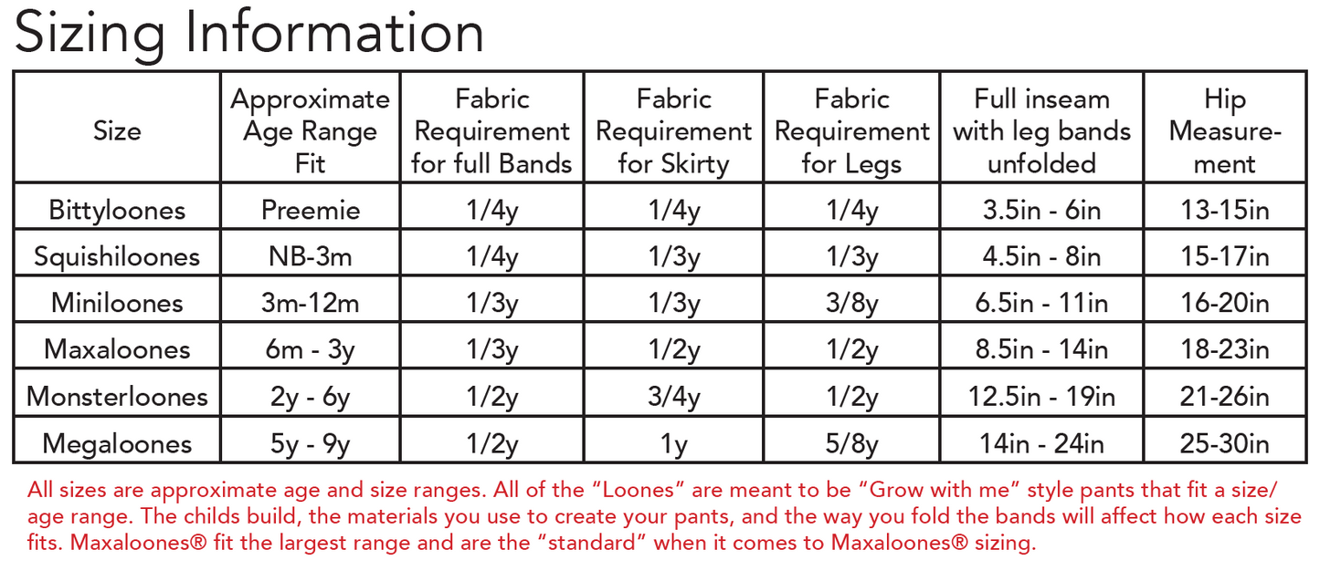Maxaloones (Ultimate Maxaloones) Sewing PDF Pattern **PROJECTOR/A0 Friendly**