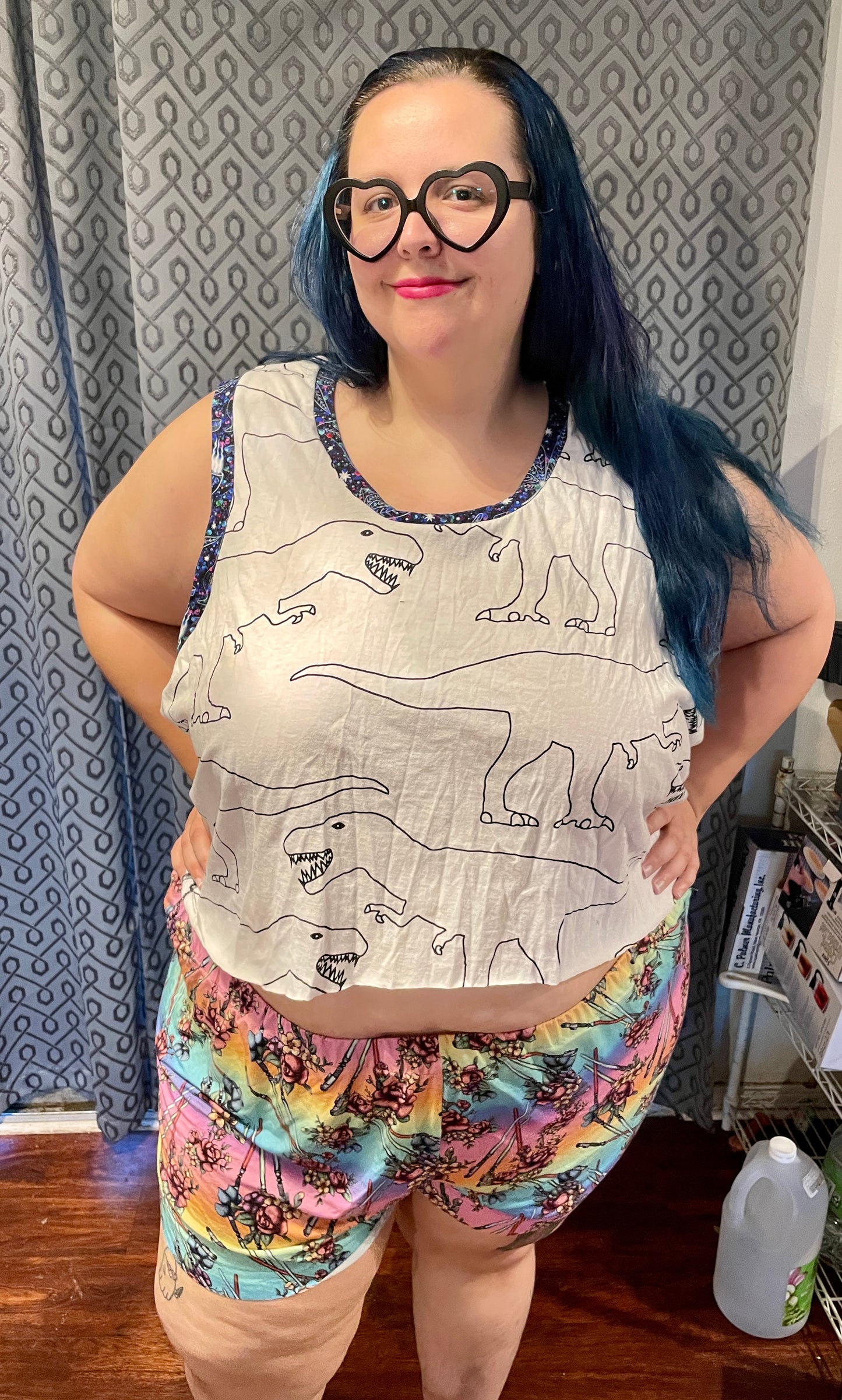 Adult Digital Sewing PDF Pattern - Sweet Sleep Set - Shorts and Tank top Pajamas