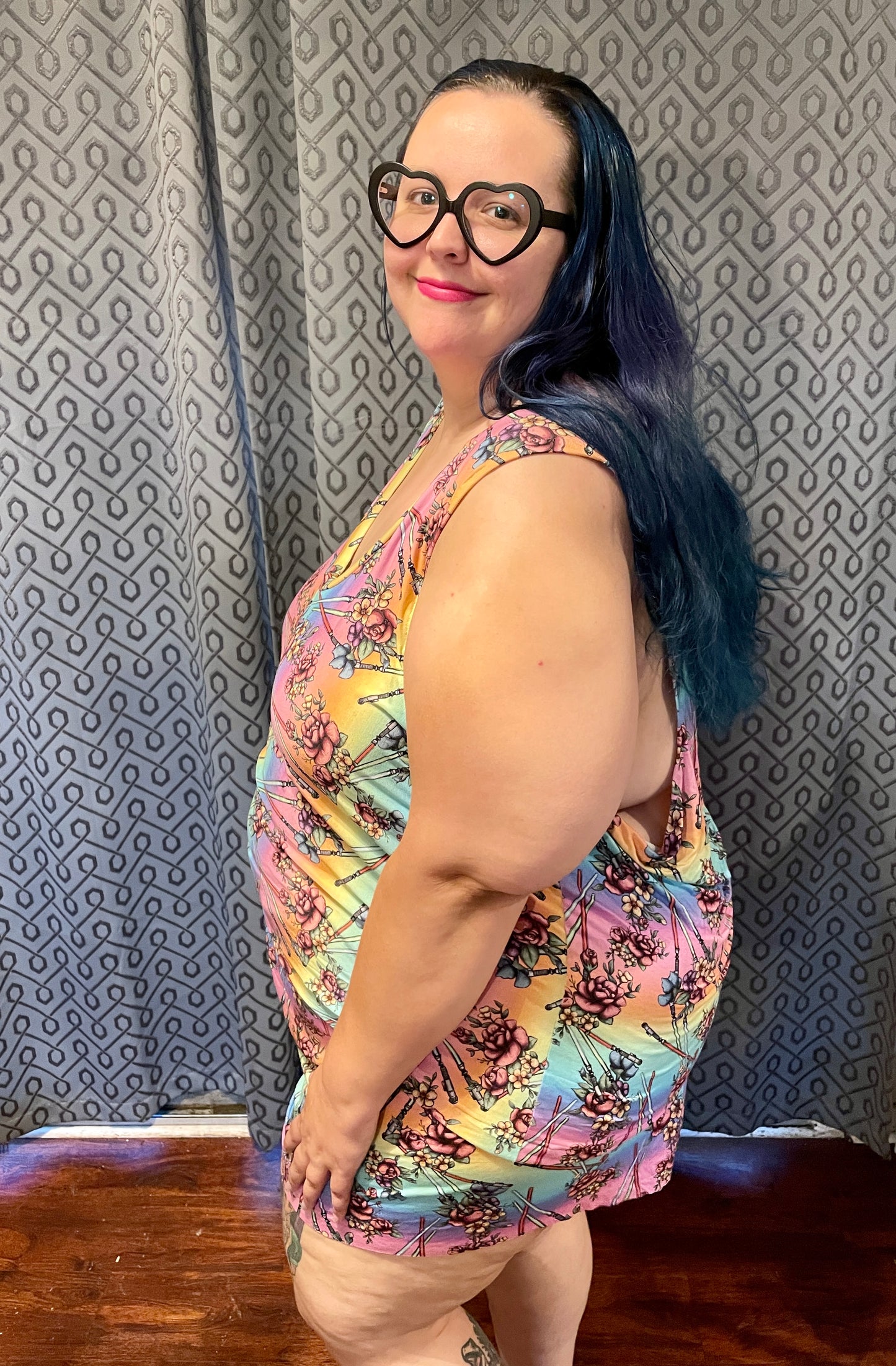 Adult Digital Sewing PDF Pattern - Sweet Sleep Set - Shorts and Tank top Pajamas