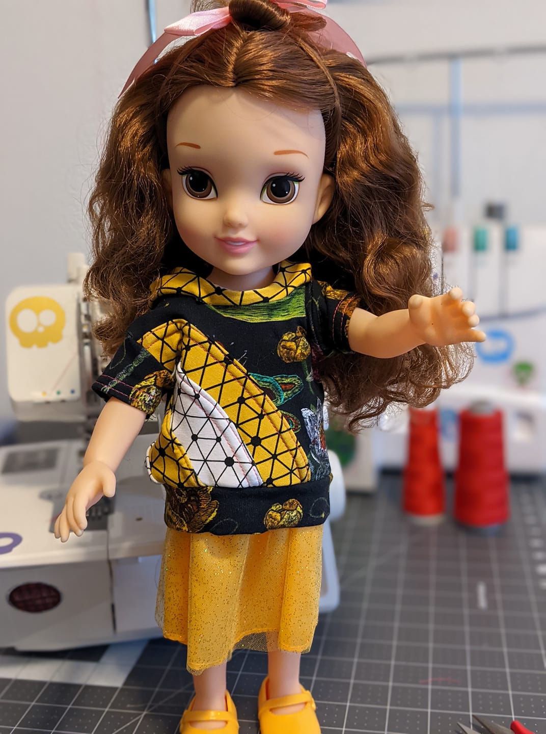 Rainbow Falls Hoodie & Dress for DOLLS -PDF SEWING PATTERN -Projector/A0 Friendly-