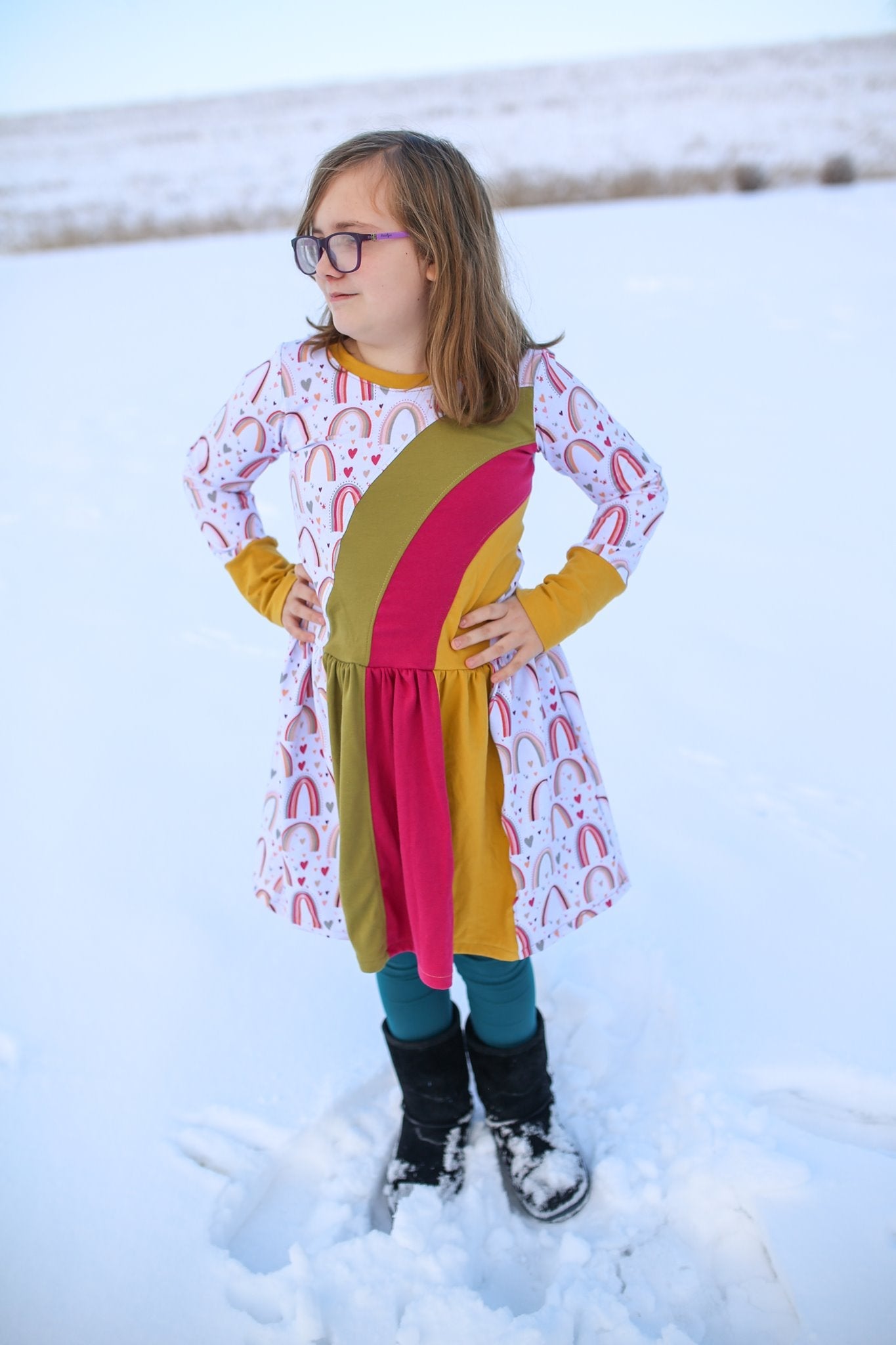 Rainbow Falls Dress -Kids- PDF Pattern -Projector/A0 Friendly-