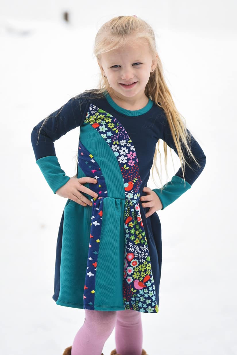 Rainbow Falls Dress -Kids- PDF Pattern -Projector/A0 Friendly-