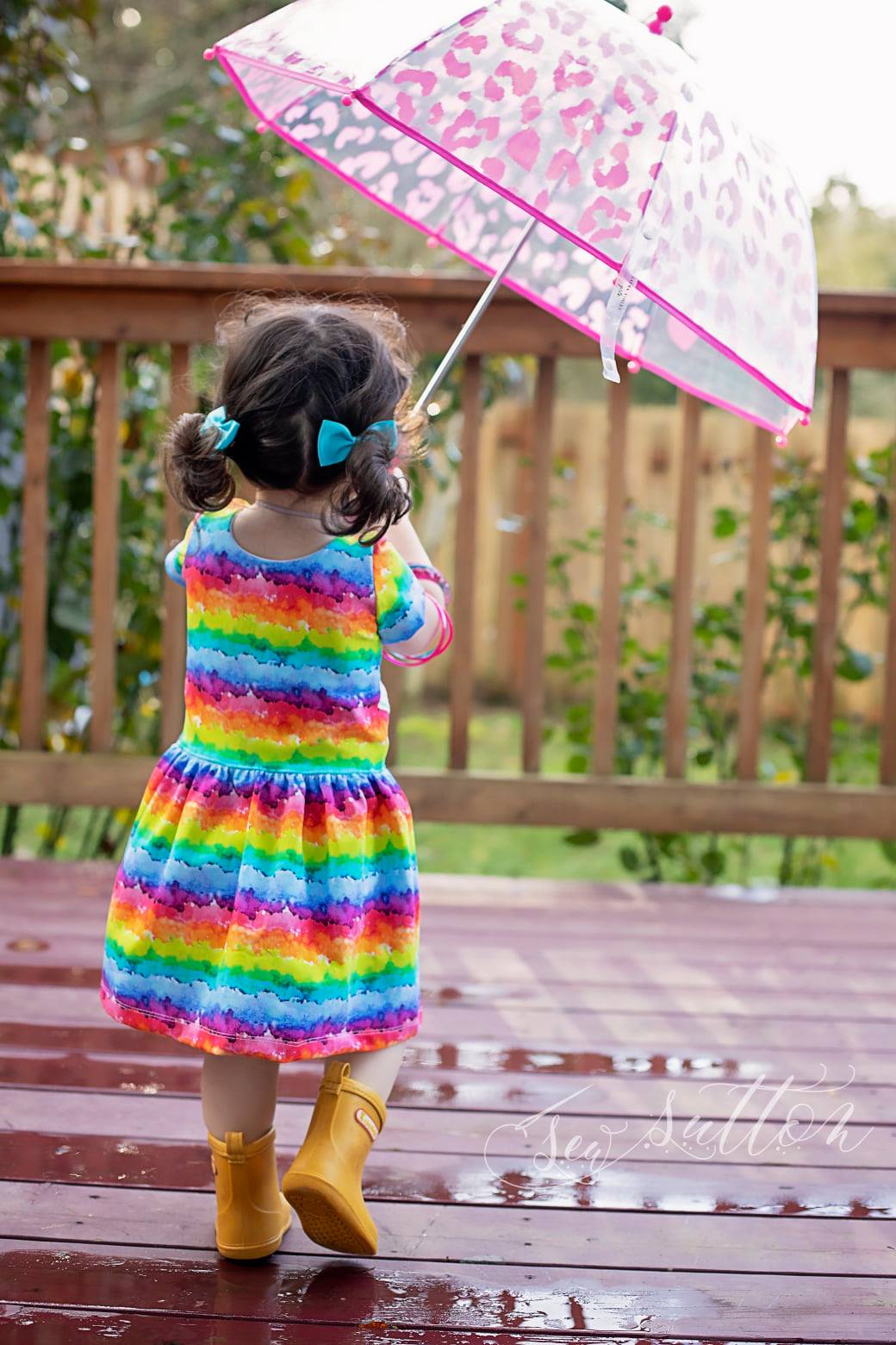 Rainbow Falls Dress -Kids- PDF Pattern -Projector/A0 Friendly-