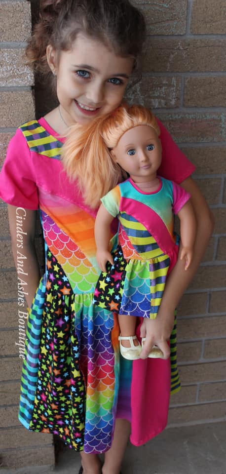 Rainbow Falls Dress -Kids- PDF Pattern -Projector/A0 Friendly-