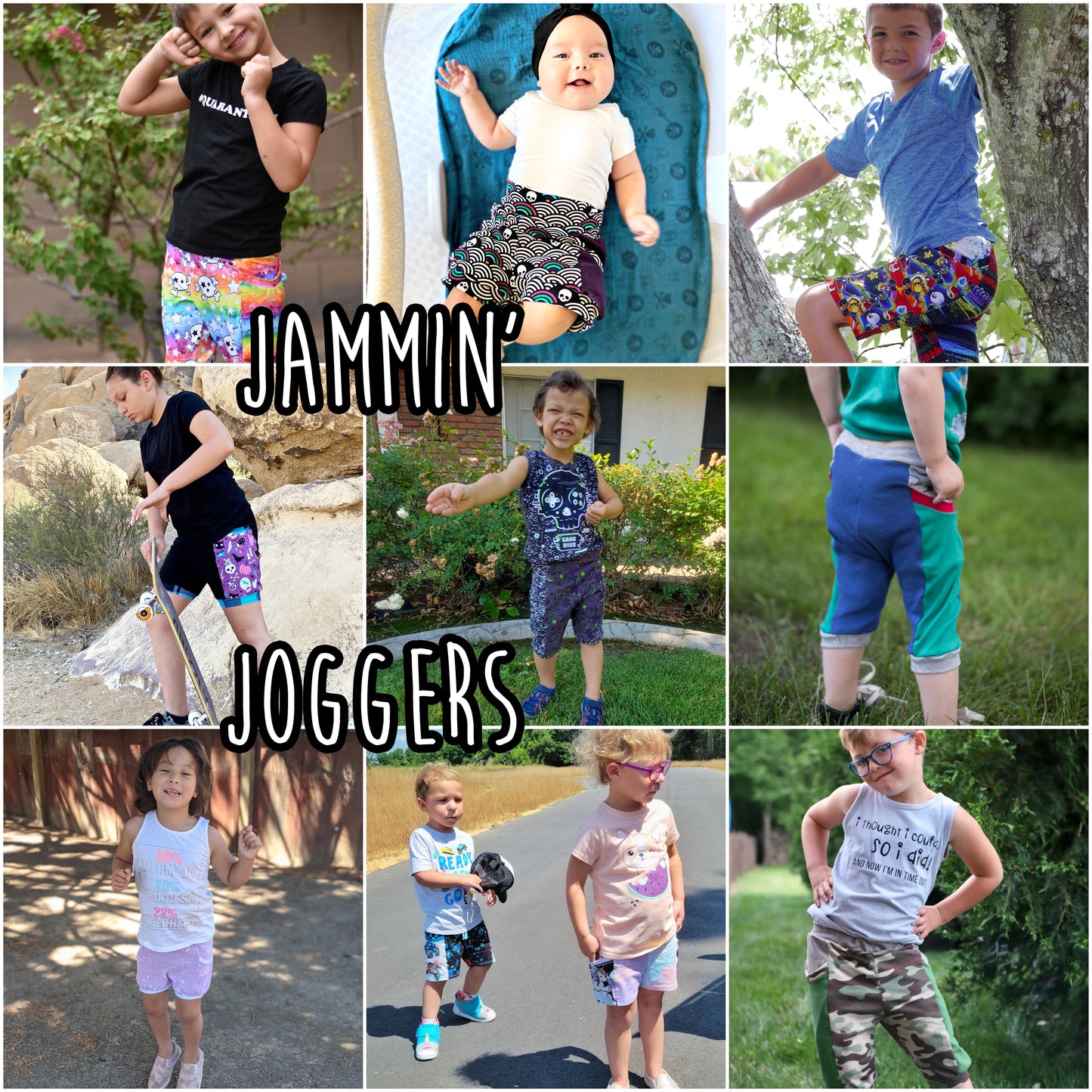 KIDS SIZE Jammin Joggers - PDF - Digital Pattern File for garment sewing