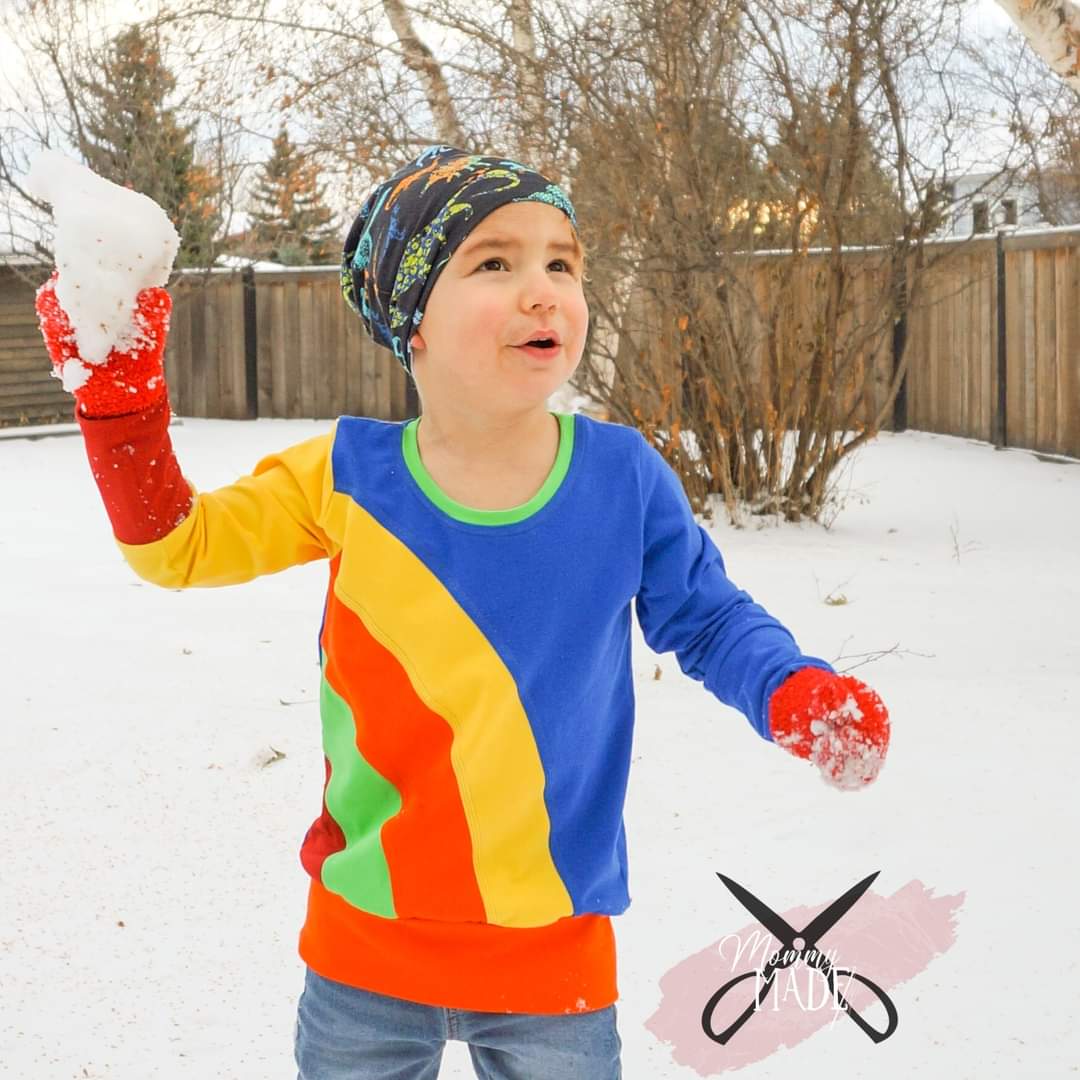 Rainbow Falls Hoodie -KIDS- PDF Pattern -Projector/A0 Friendly-