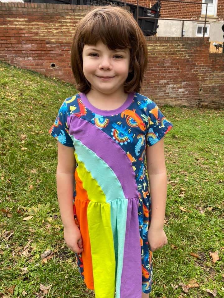 Rainbow Falls Dress -Kids- PDF Pattern -Projector/A0 Friendly-
