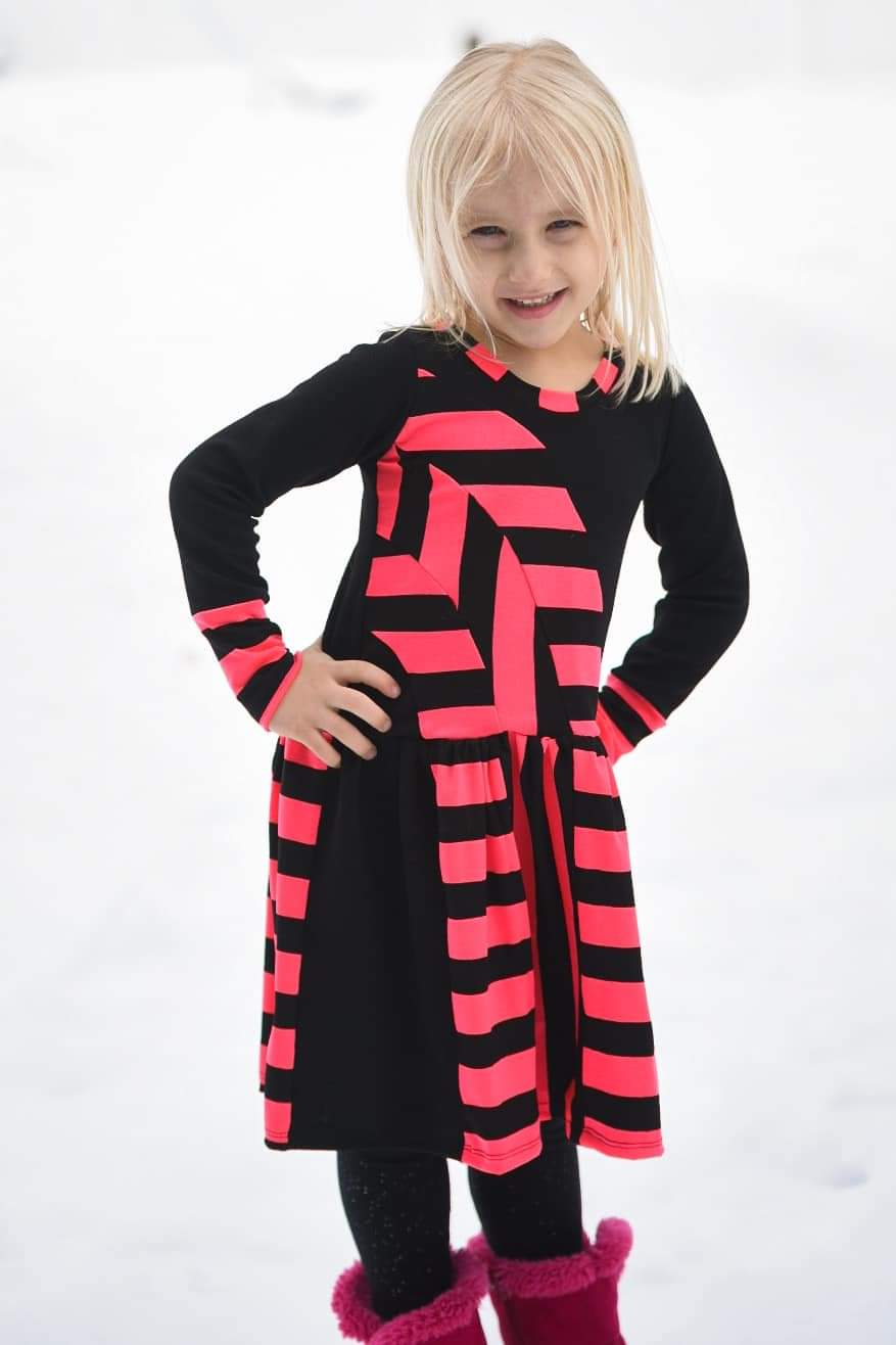 Rainbow Falls Dress -Kids- PDF Pattern -Projector/A0 Friendly-