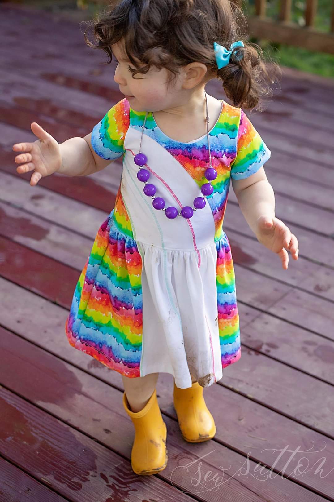 Rainbow Falls Dress -Kids- PDF Pattern -Projector/A0 Friendly-