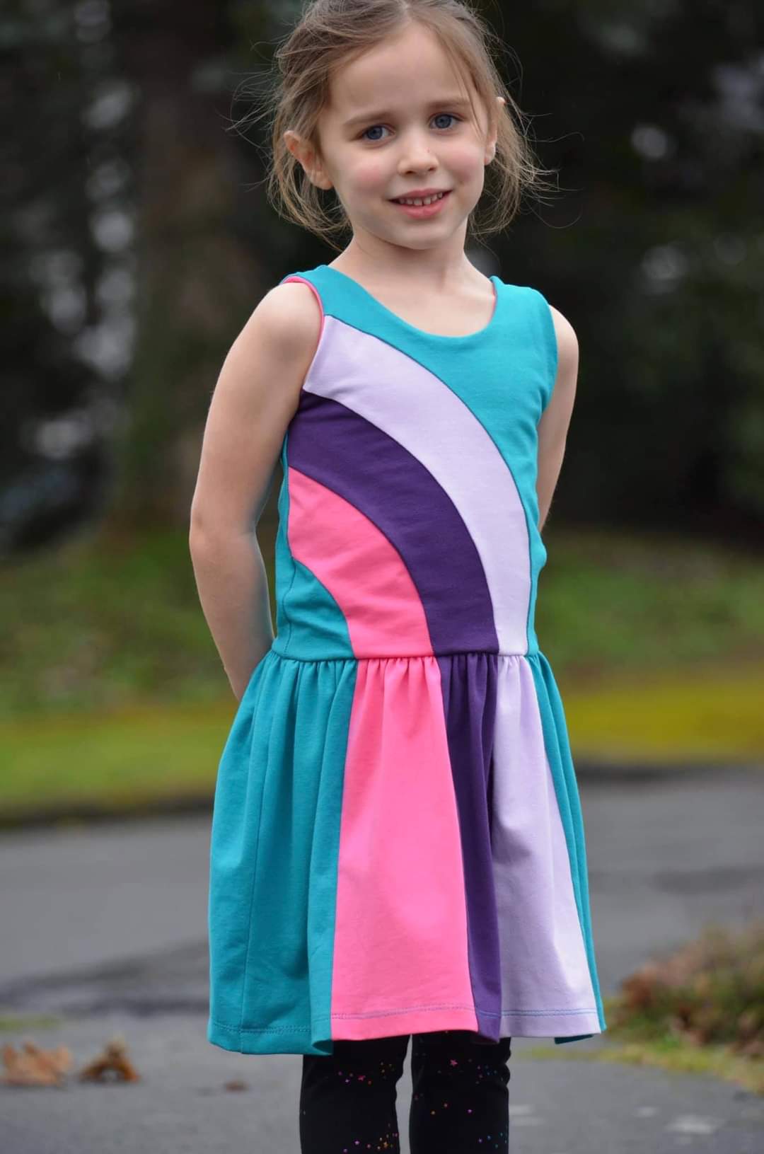 Rainbow Falls Dress -Kids- PDF Pattern -Projector/A0 Friendly-