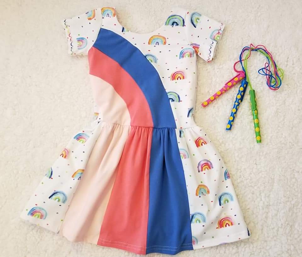 Rainbow Falls Dress -Kids- PDF Pattern -Projector/A0 Friendly-