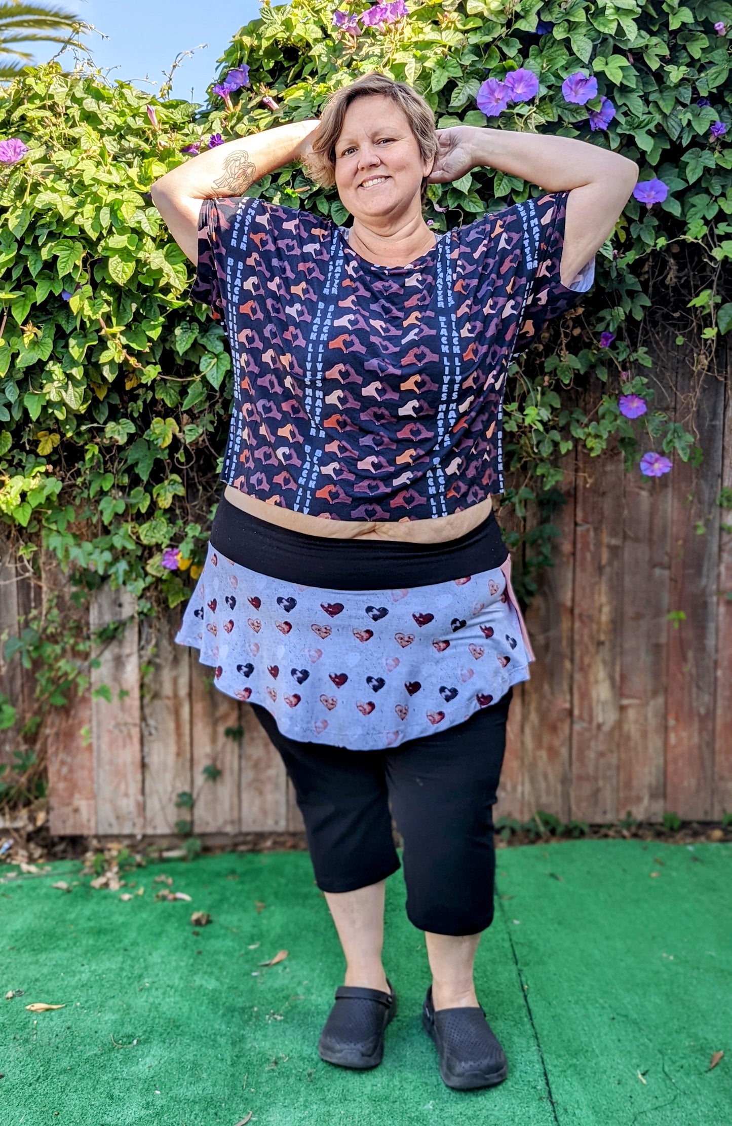 Adult Sporty Skorty Skirt, Shorts to full length yoga pants - Digital PDF Sewing Pattern - 28" hip to 83" hip