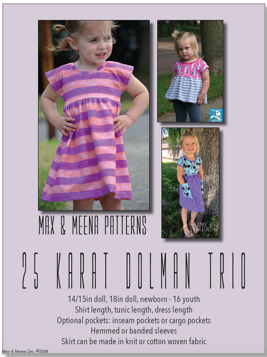 25 Karat Dolman Trio SEWING PDF PATTERN **Projector/A0 Friendly**